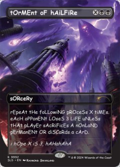 Torment of Hailfire Secret Lair Drop - Sans Mercy Art